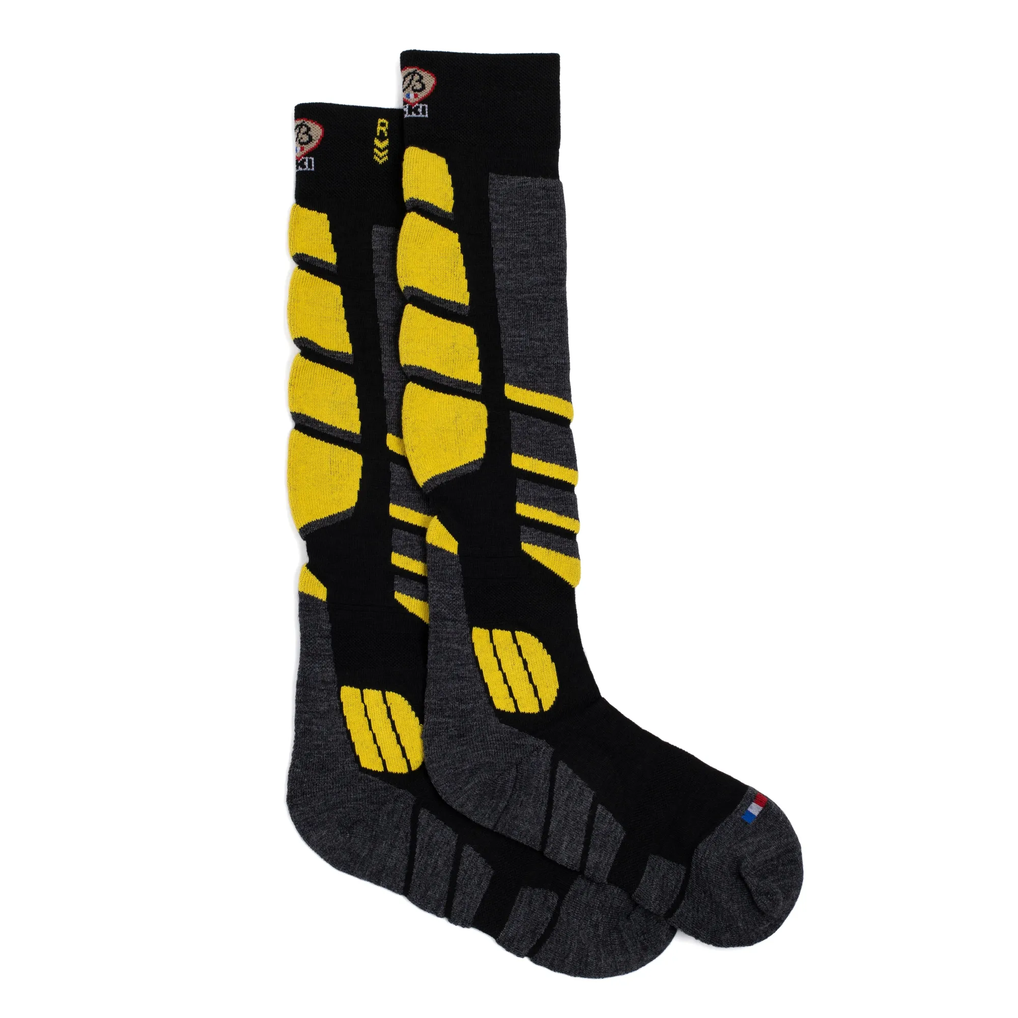 Sports | Laine Et Laine Mérinos<Maison Broussaud Chaussettes de ski noir-jaune NOIR/JAUNE FLUO