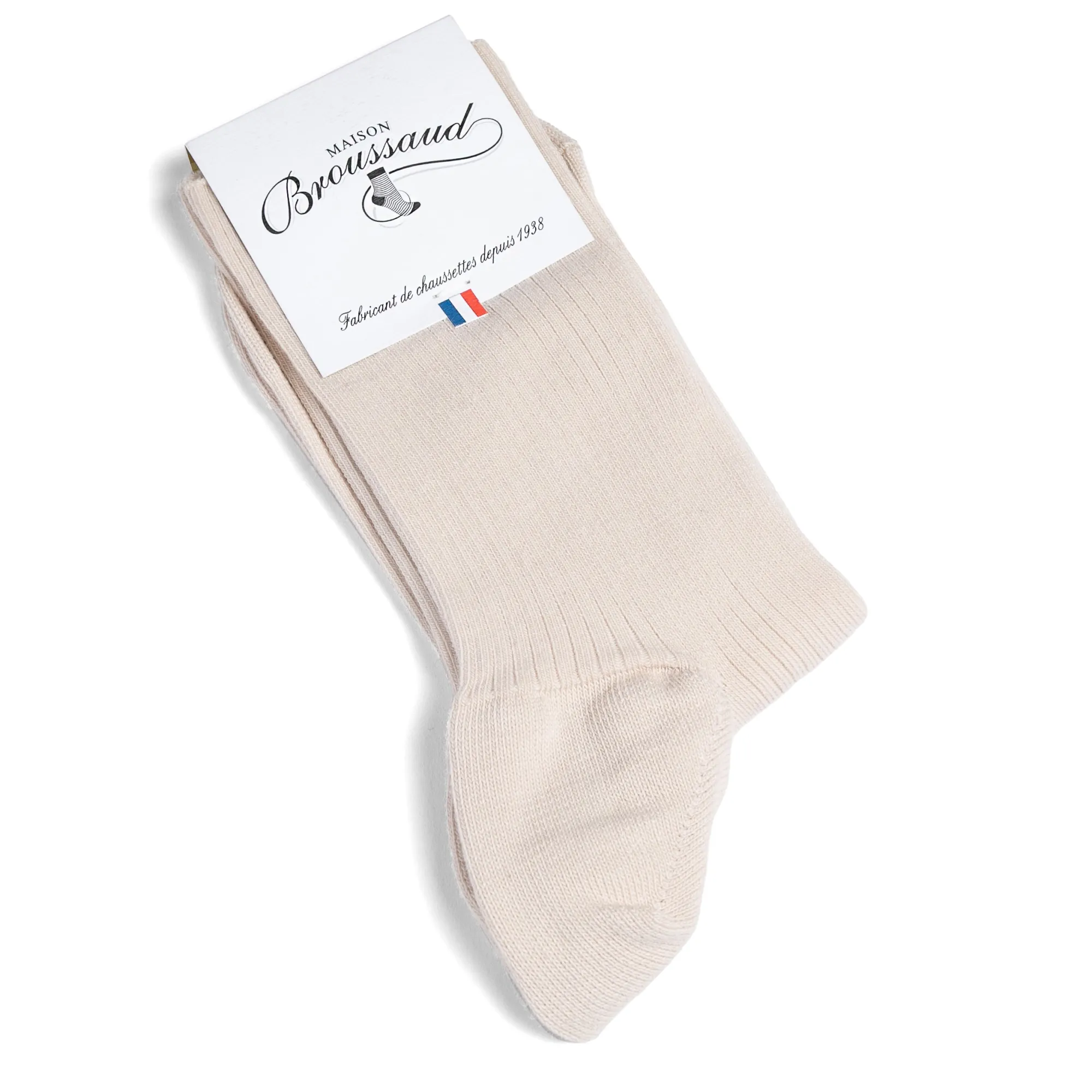 Chaussettes | Unies<Maison Broussaud Chaussettes non-comprimantes s homme Beige