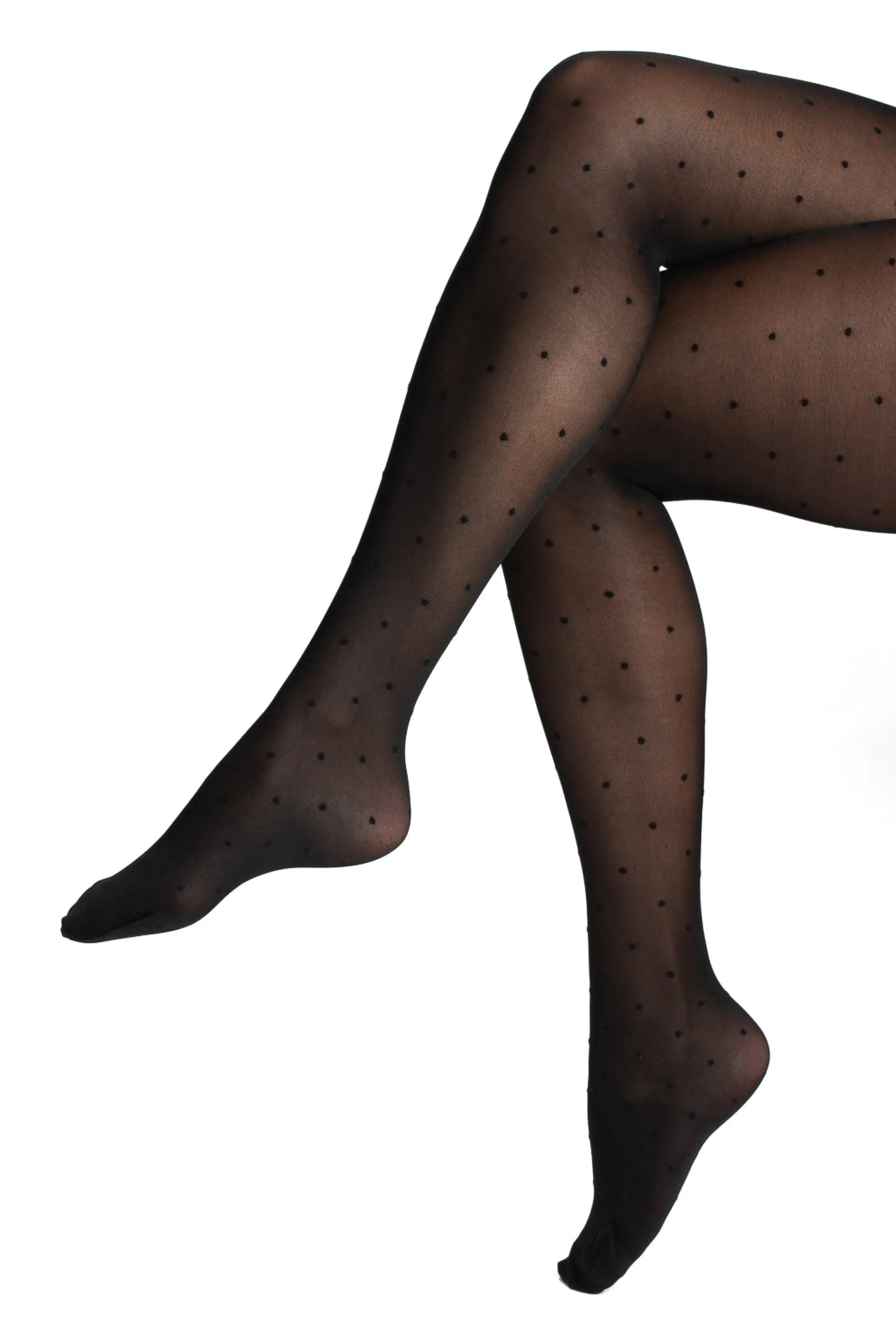 Collants<Maison Broussaud Collant plumetis 40D Noir