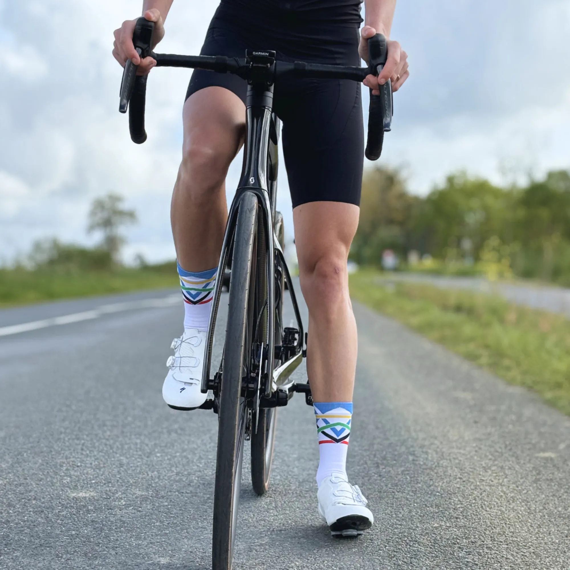 Chaussettes | Sports<Maison Broussaud La Championne Cyclisme Pente Douce x BLANC/MULTICO