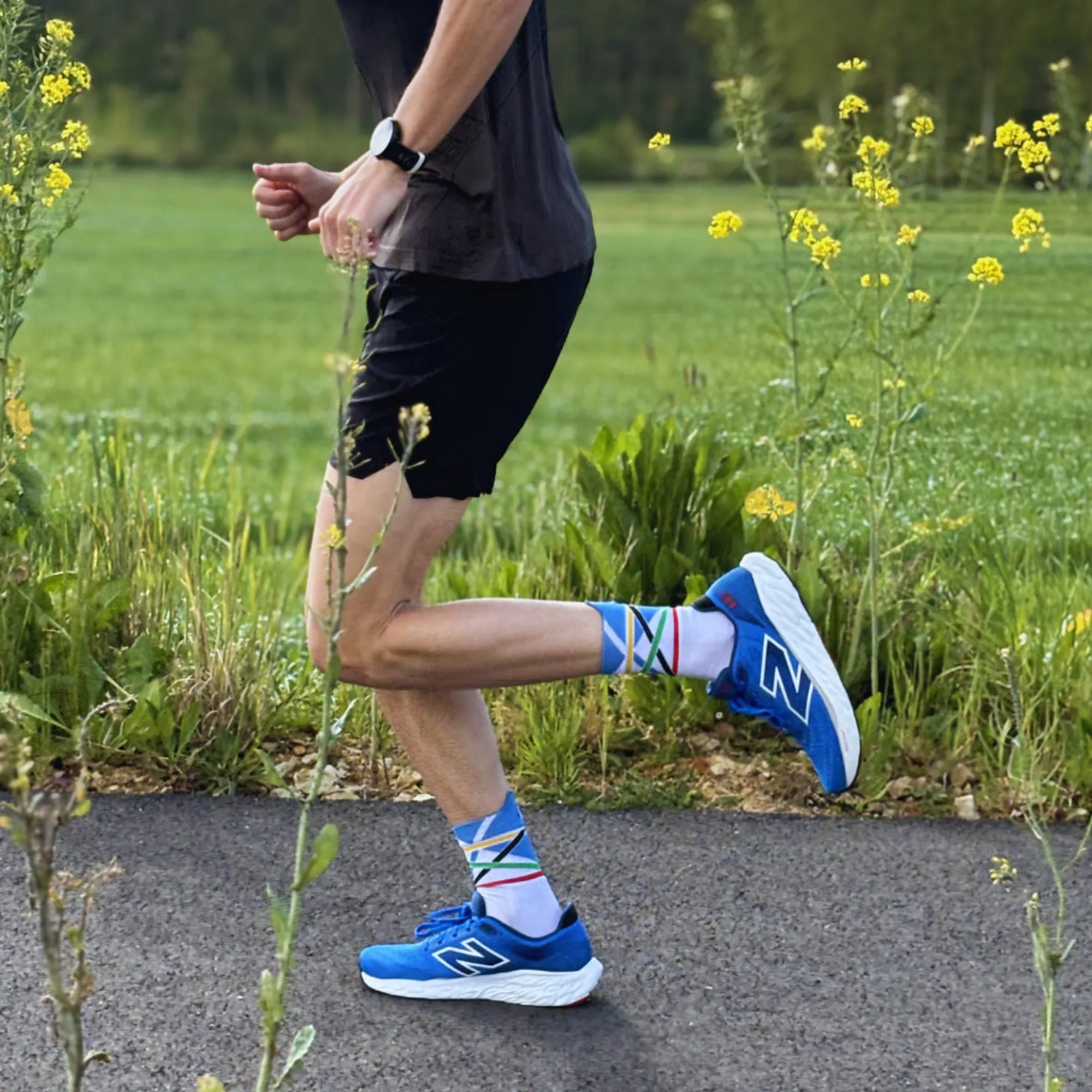 Chaussettes | Sports<Maison Broussaud La Championne Running Pente Douce x BLANC/MULTICO