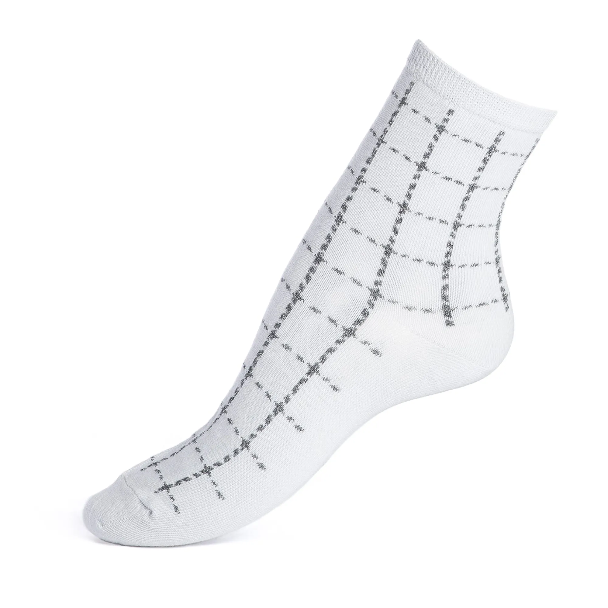 Chaussettes Courtes | A Paillettes<Maison Broussaud Le Faux Carreau Gris-Gris brillo Gris Gris Brillo