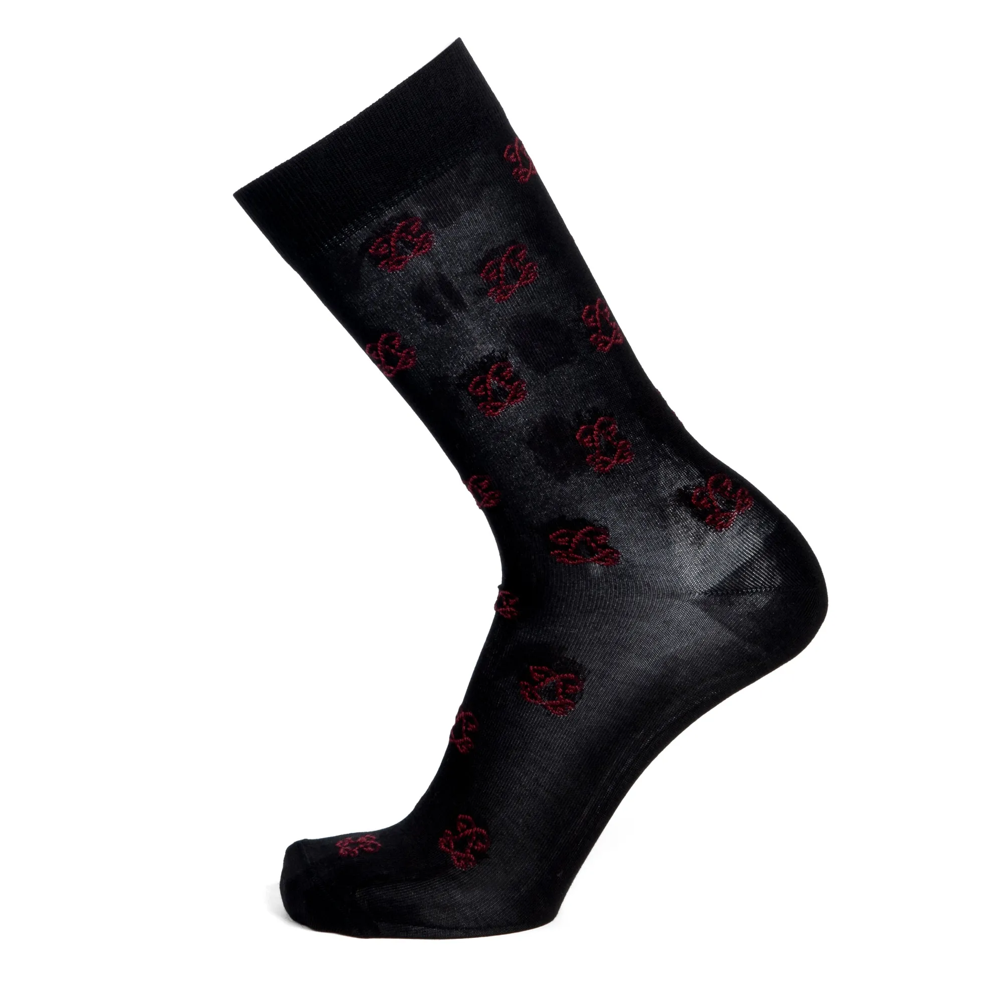 Chaussettes | Fantaisies<Maison Broussaud Le Monogramme Royal - noir/bordeaux noir bordeaux