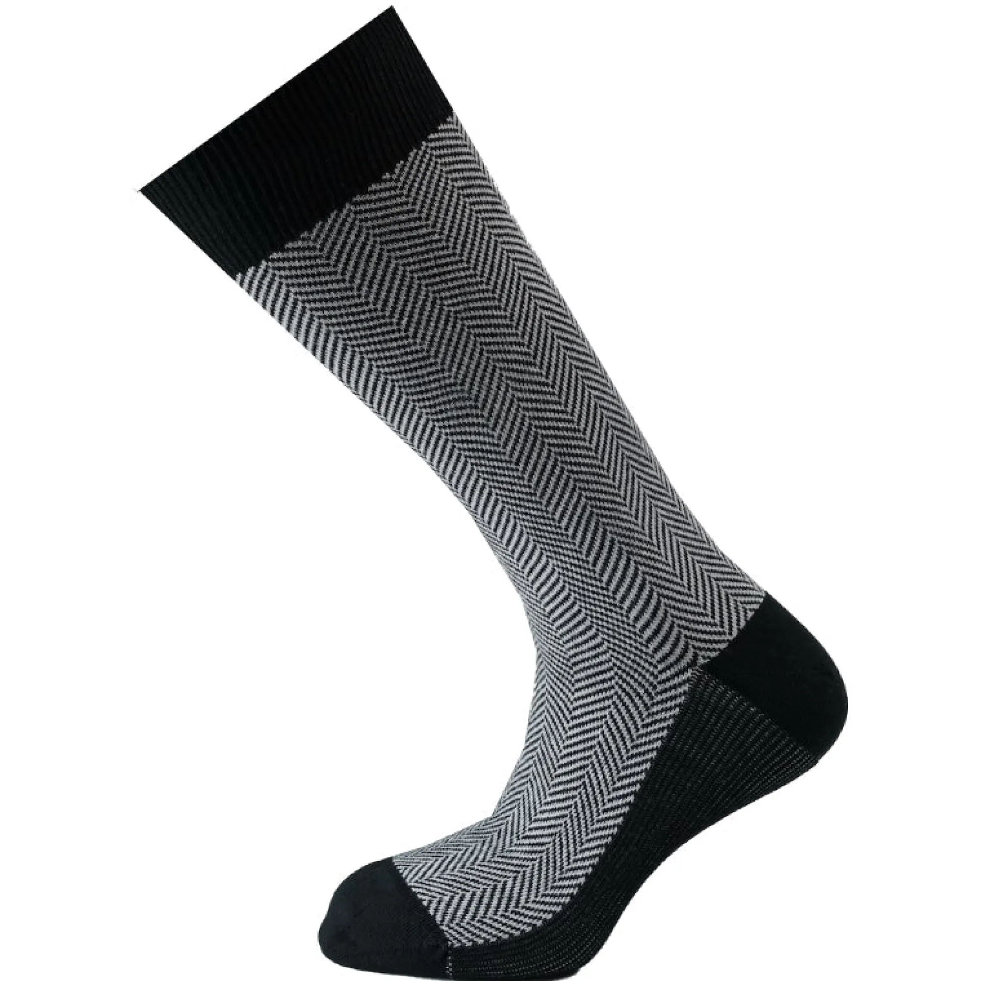 Chaussettes Hautes | Fantaisies<Maison Broussaud Les Chevrons Noir Gris