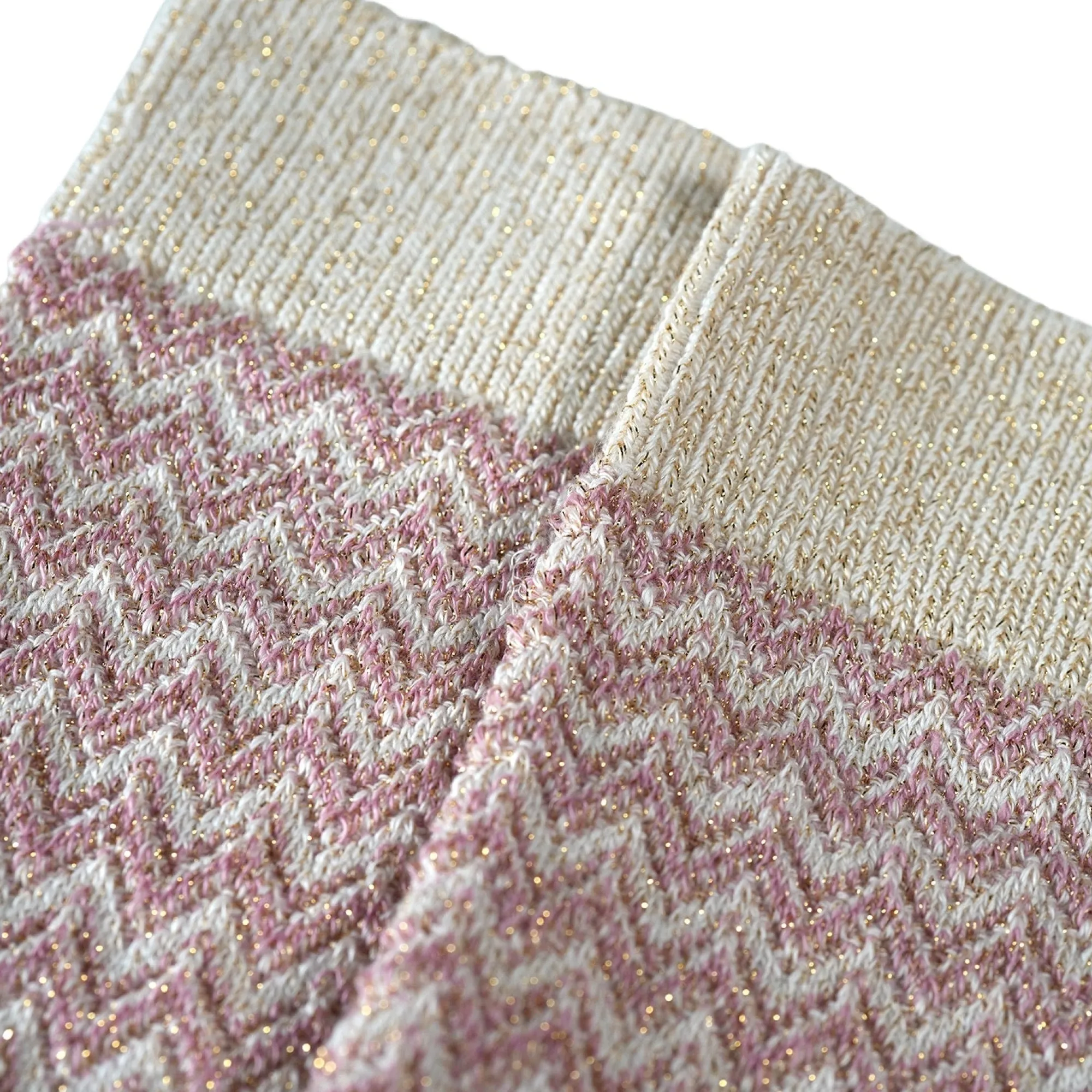 Chaussettes | Coton<Maison Broussaud Les Chevrons ROSE