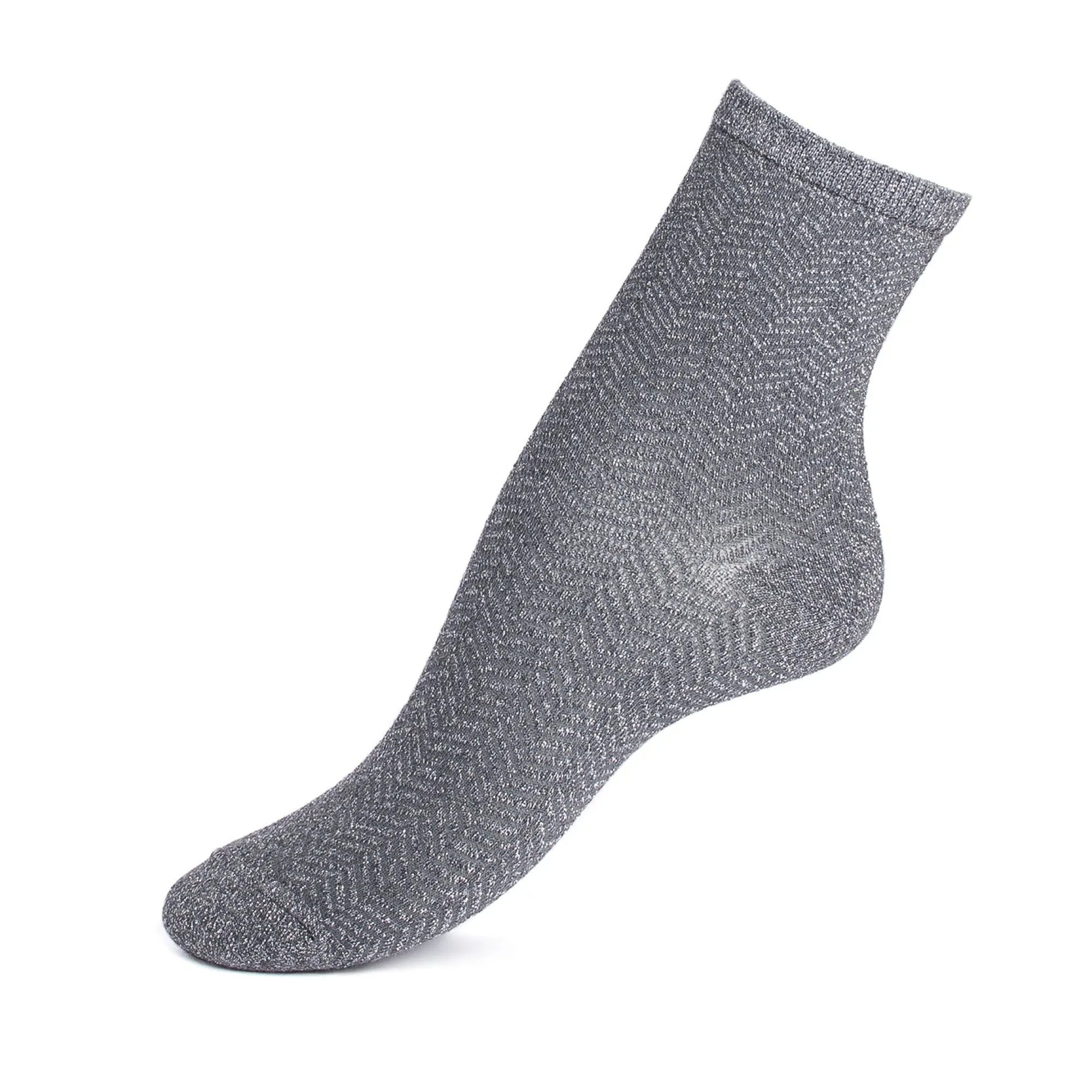 Chaussettes Courtes | A Paillettes<Maison Broussaud Les Chevrons Gris Gris Brillo