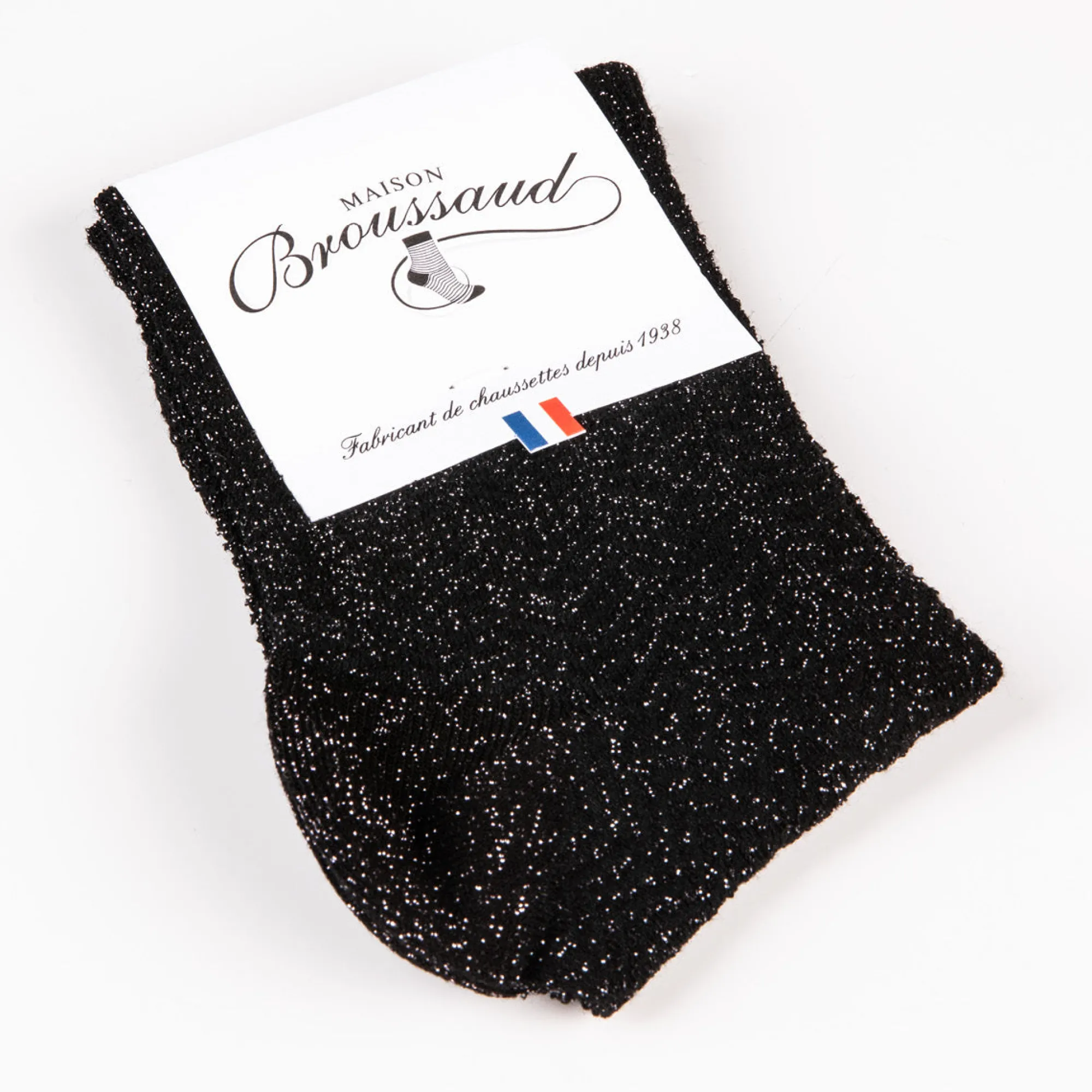 Chaussettes Courtes | Fantaisies<Maison Broussaud Les Chevrons Noire Noir Brillo