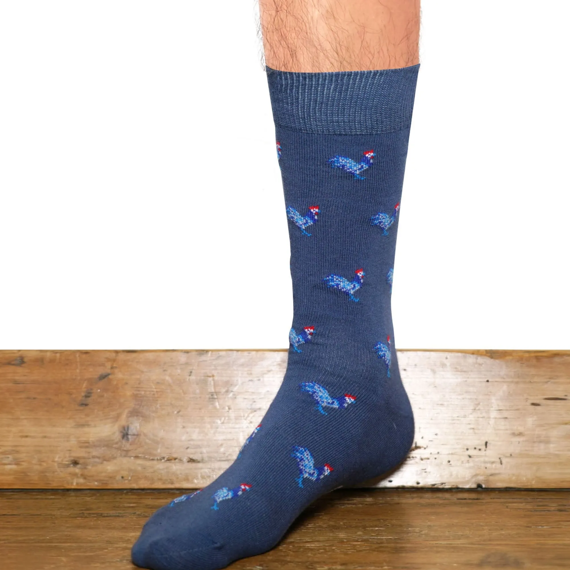 Chaussettes | Fantaisies<Maison Broussaud Les Coqs Bleu Mousson