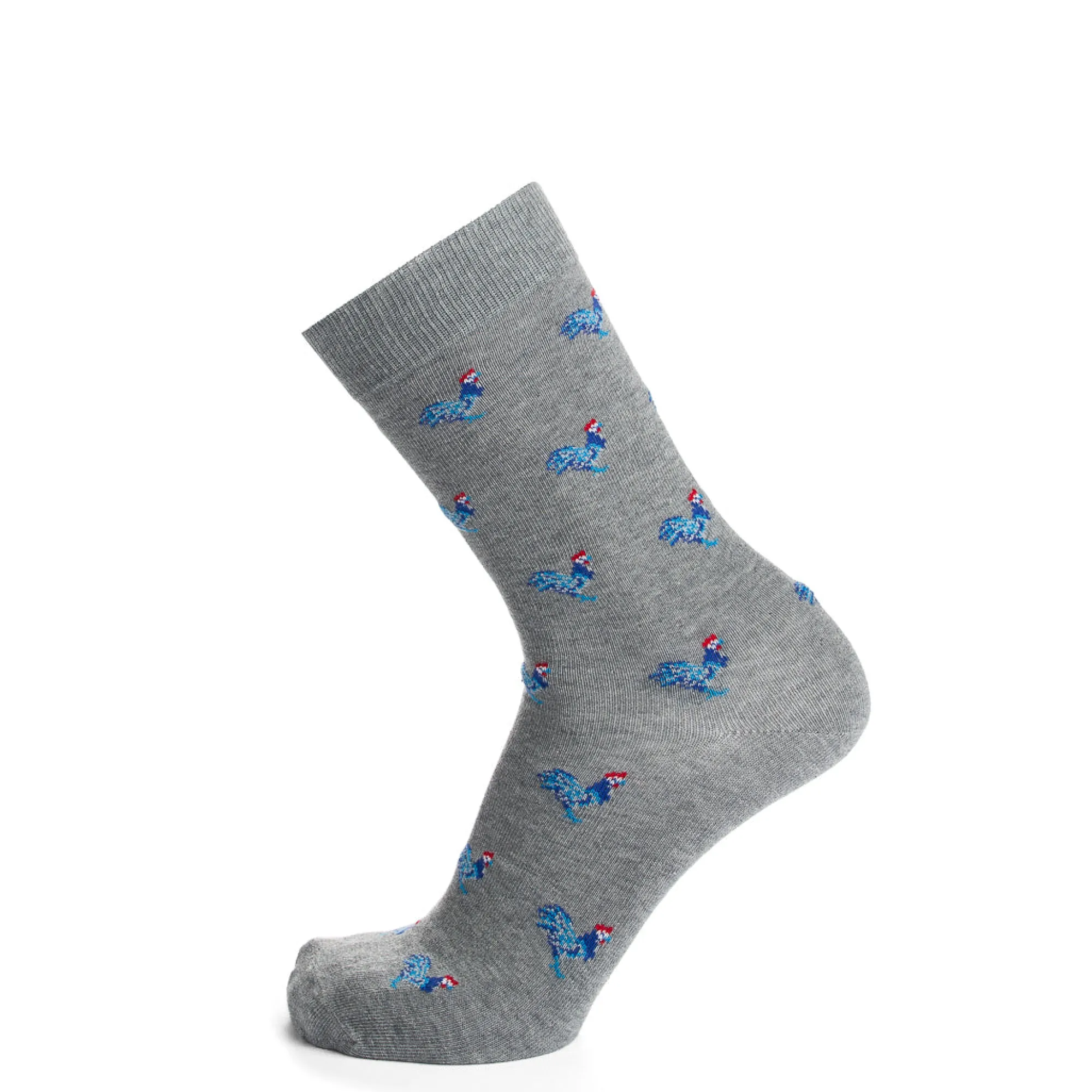 Chaussettes | Fantaisies<Maison Broussaud Les Coqs Gris Gris Clair