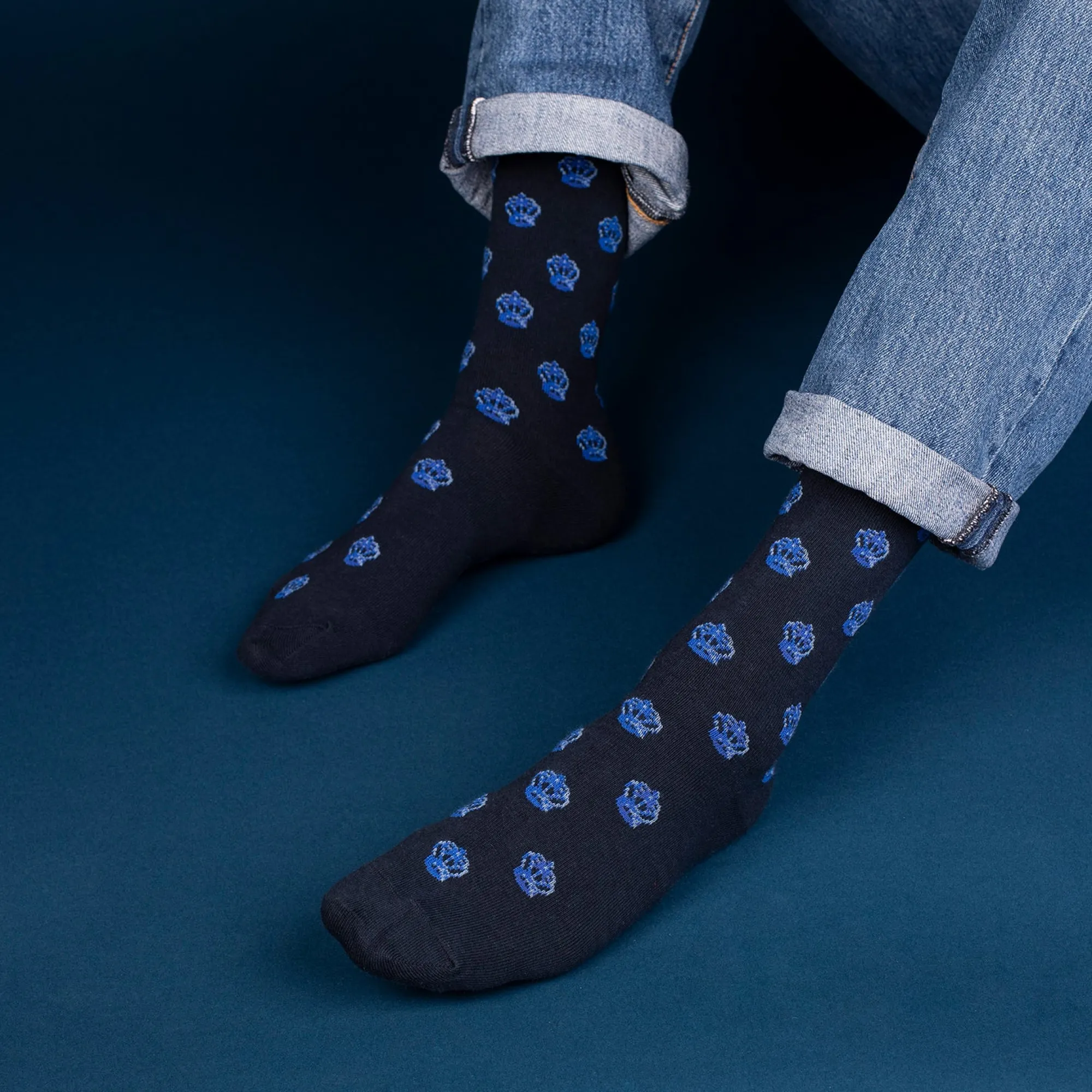 Chaussettes Hautes | Fantaisies<Maison Broussaud Les Couronnes - bleu Marine Bleu