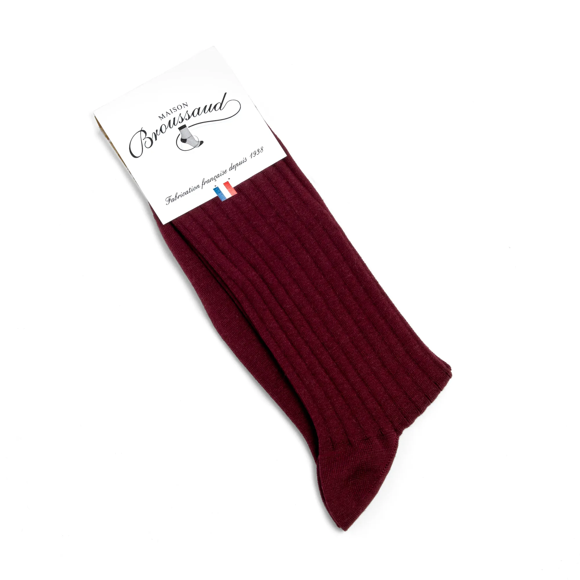 Chaussettes Hautes | Unies<Maison Broussaud Les Côtes homme - Bordeaux