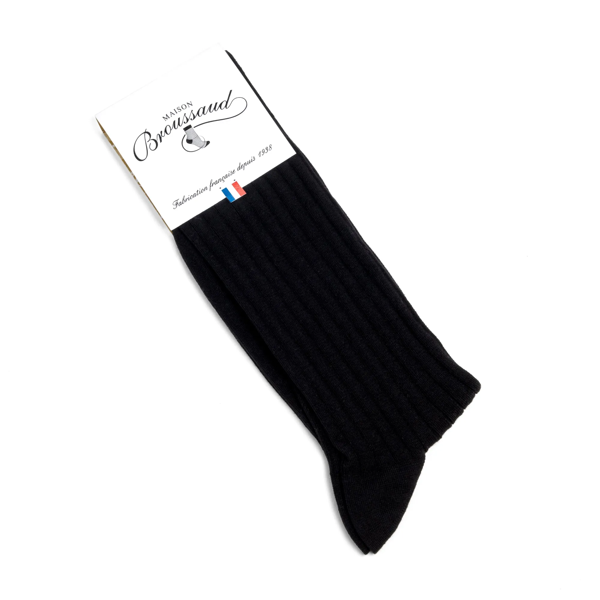 Chaussettes Hautes | Unies<Maison Broussaud Les Côtes homme - Noir