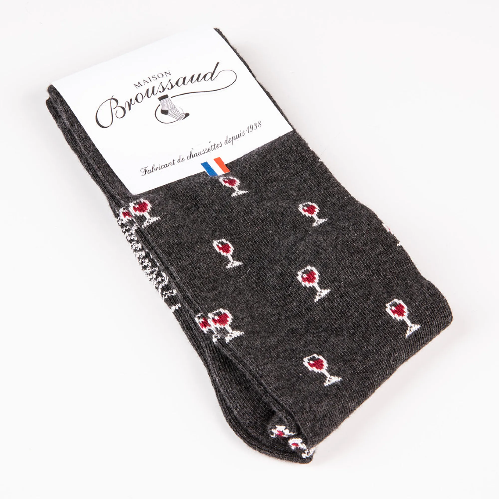 Chaussettes | Fantaisies<Maison Broussaud Les Epicuriens 2 Gris/Bordeaux Gris Bordeaux