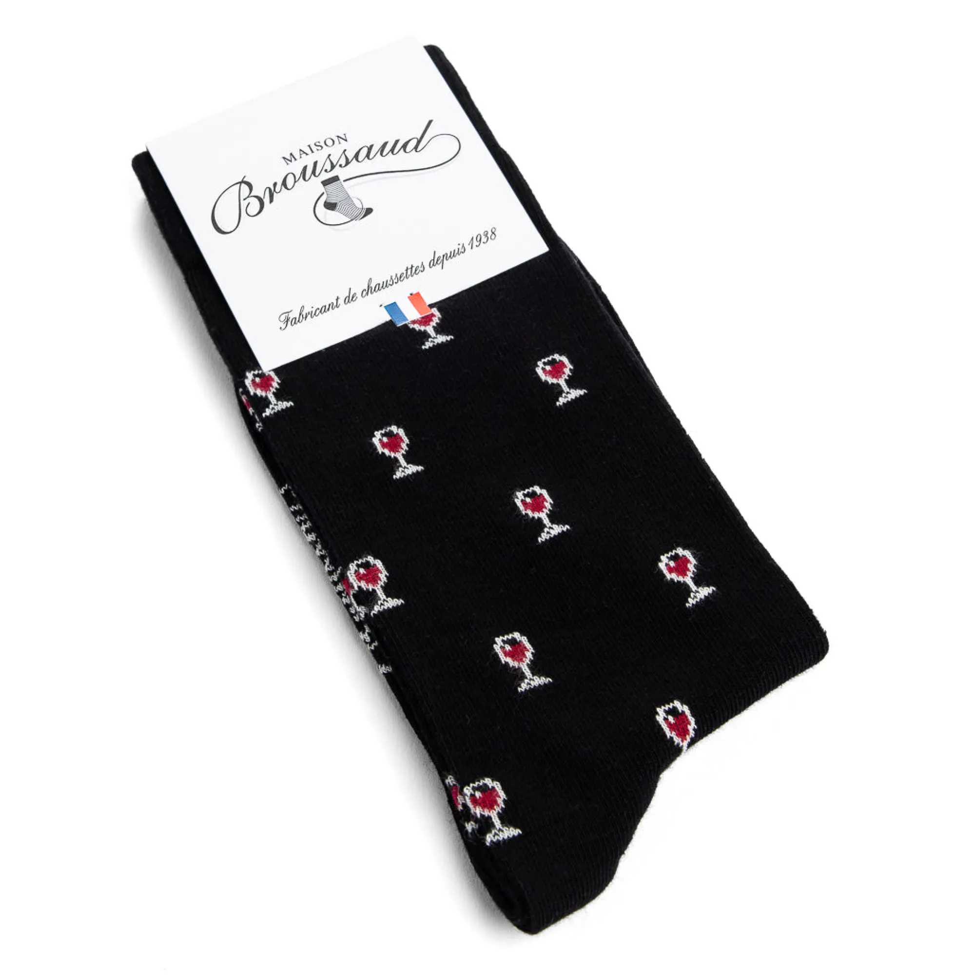 Chaussettes | Fantaisies<Maison Broussaud Les Epicuriens 2 Noir/Bordeaux Noir Bordeaux