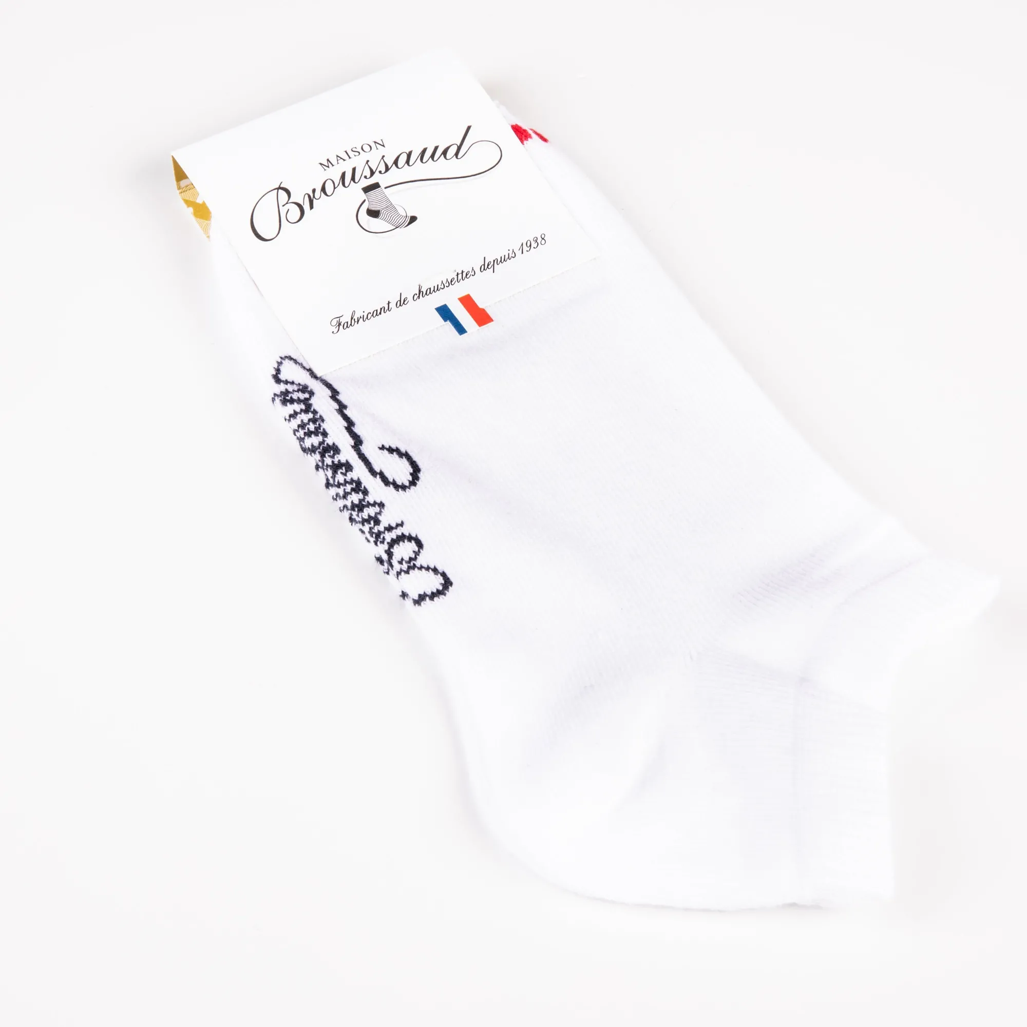 Chaussettes Courtes | Fantaisies<Maison Broussaud Les Invisibles Drapeau Blanc