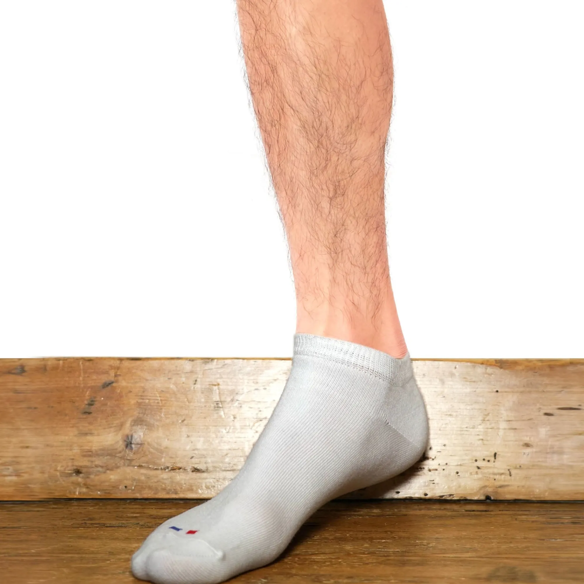 Chaussettes Courtes | Fantaisies<Maison Broussaud Les Invisibles Drapeau Blanc