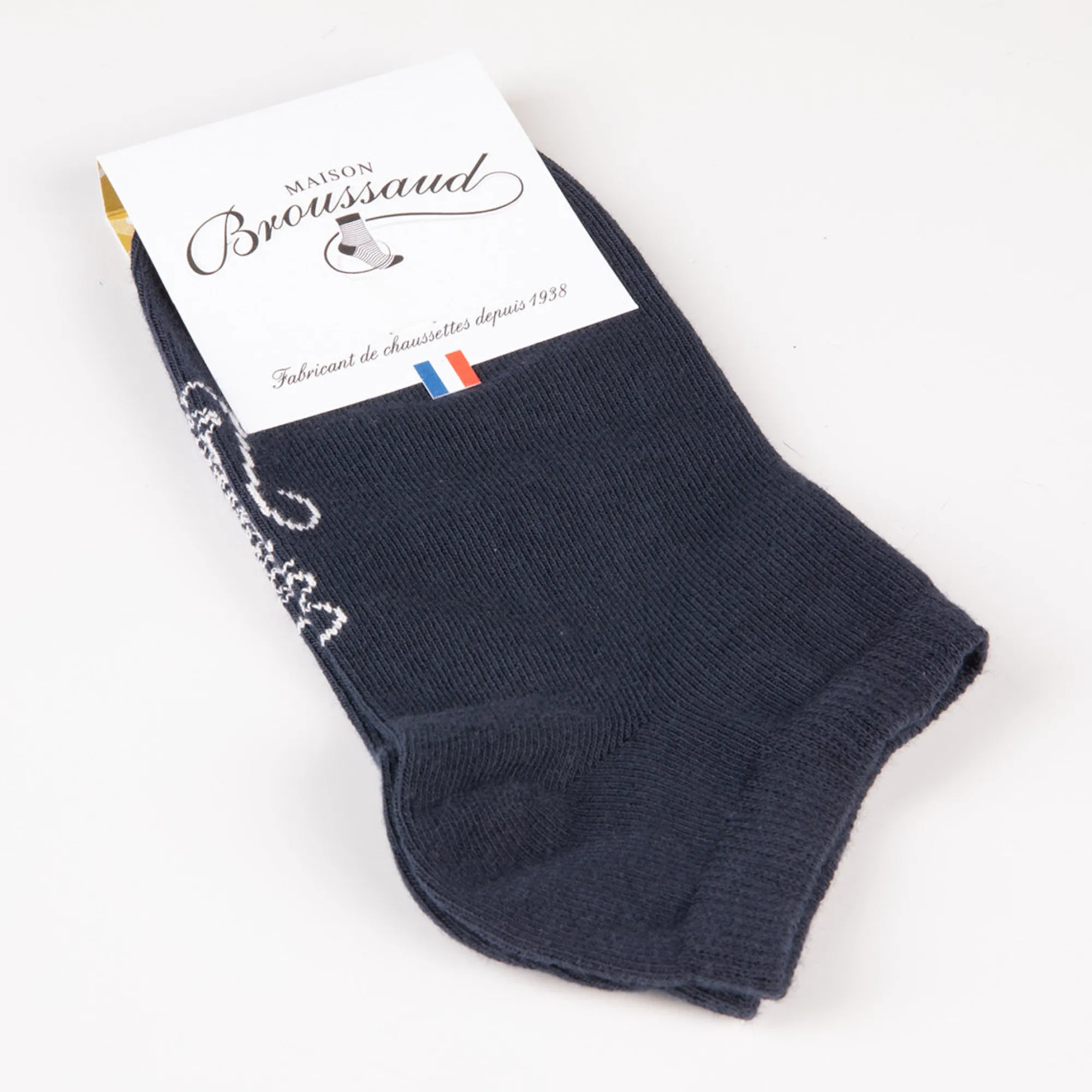 Chaussettes Courtes | Fantaisies<Maison Broussaud Les Invisibles Drapeau Marine