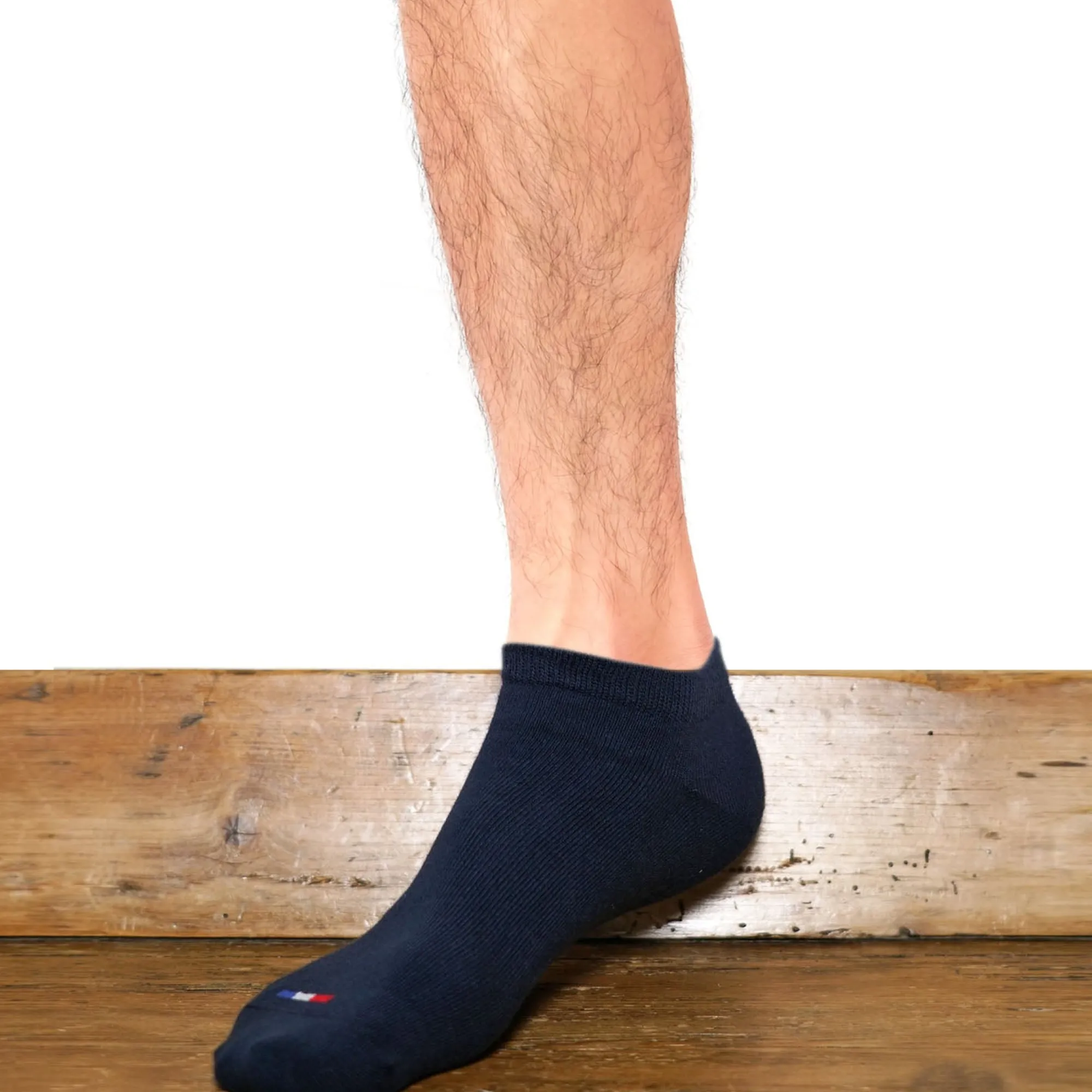 Chaussettes Courtes | Fantaisies<Maison Broussaud Les Invisibles Drapeau Marine