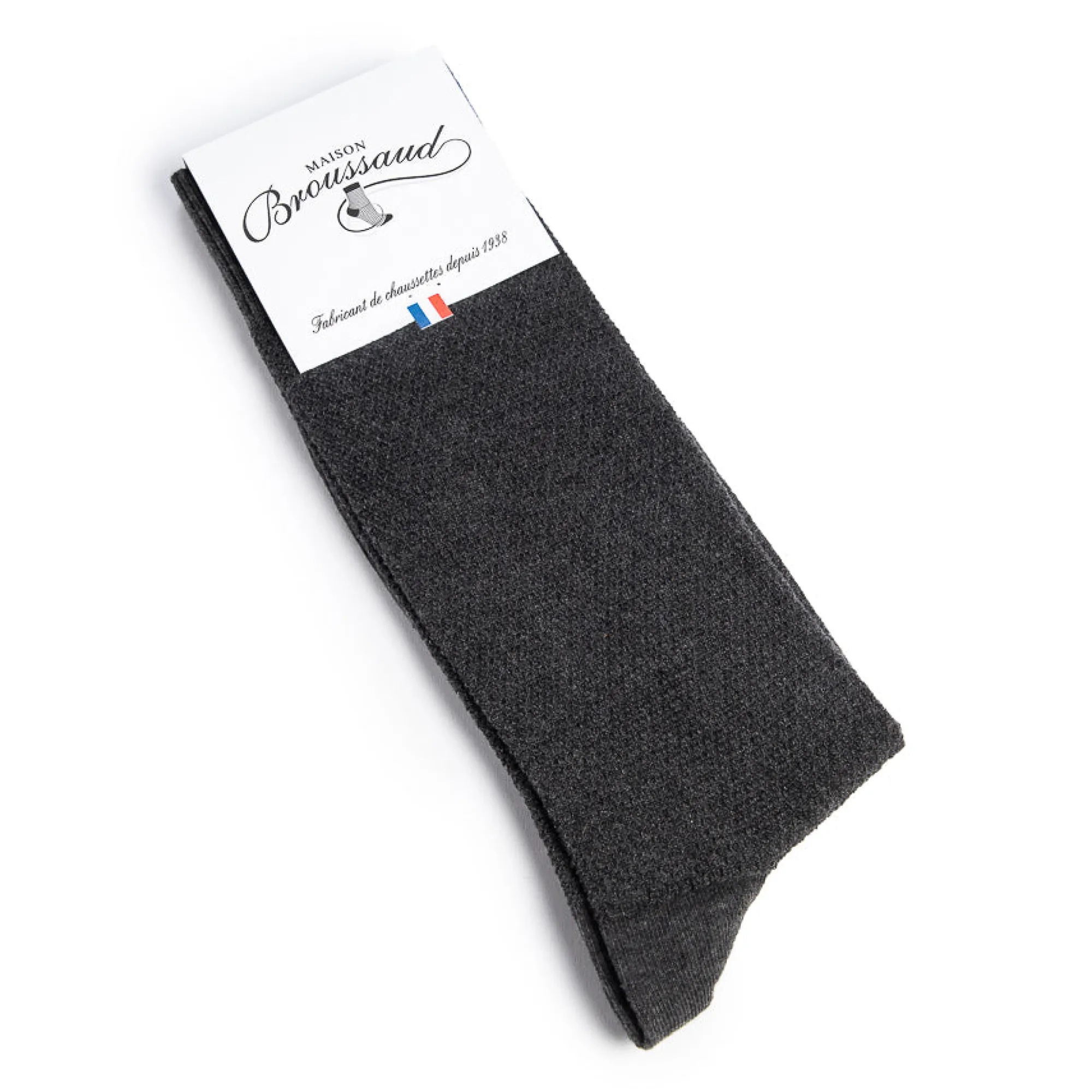 Chaussettes Hautes | Unies<Maison Broussaud Les Mailles Piquées Gris