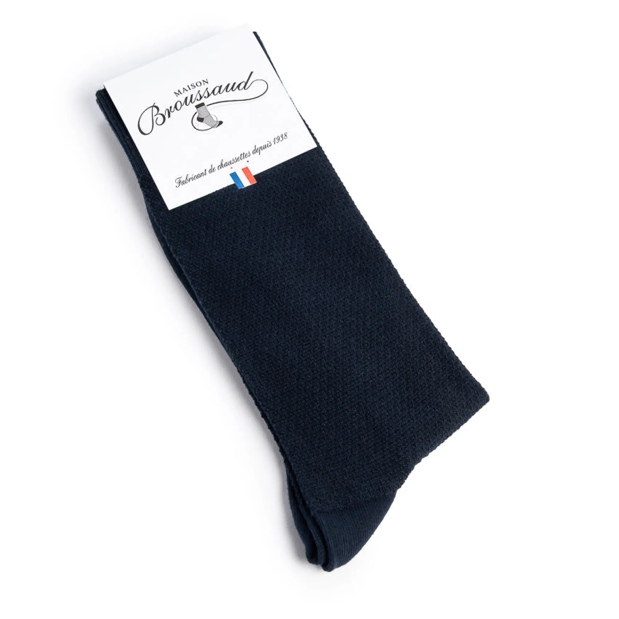 Unies | Chaussettes Hautes<Maison Broussaud Les Mailles Piquées Marine