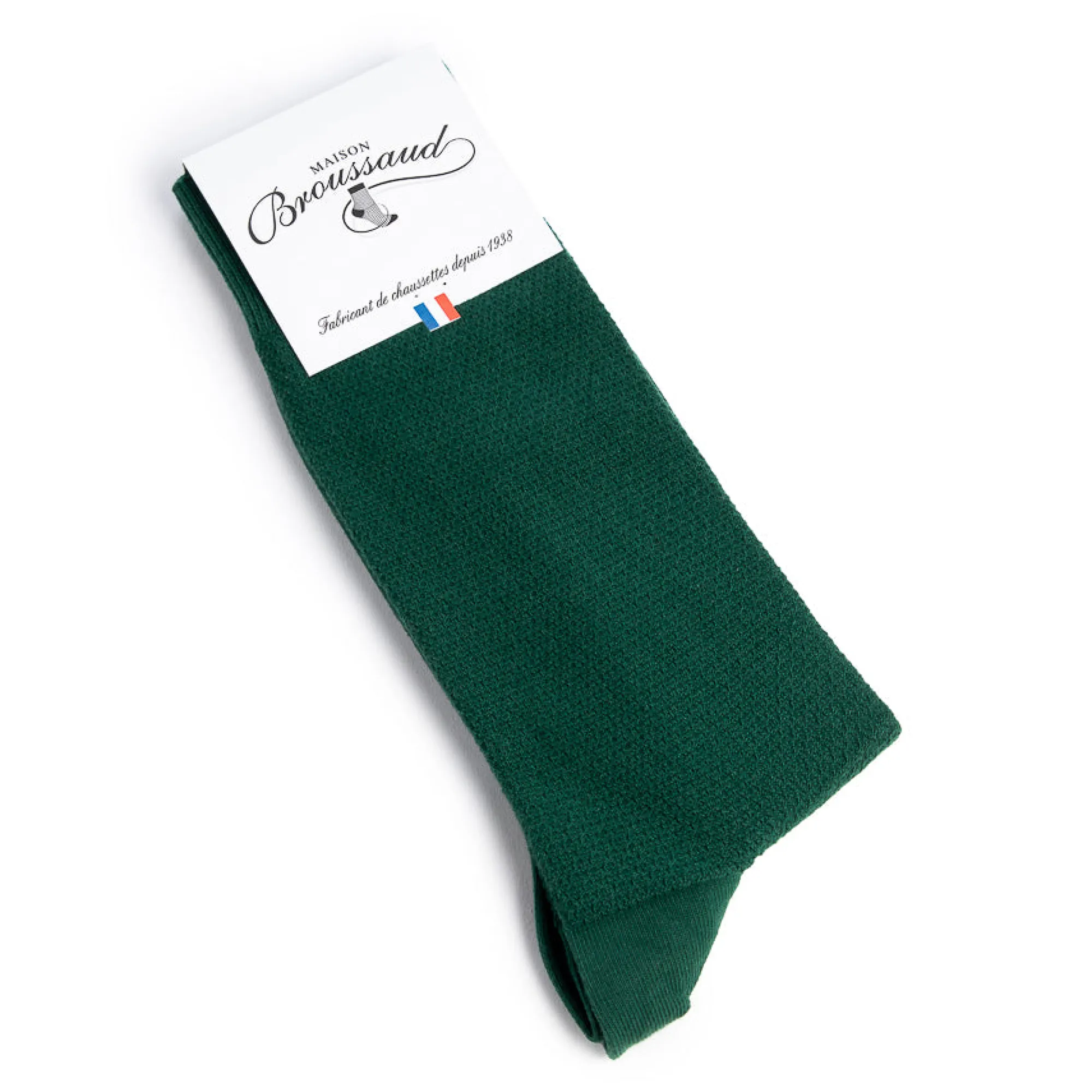 Chaussettes Hautes | Unies<Maison Broussaud Les Mailles Piquées Vert