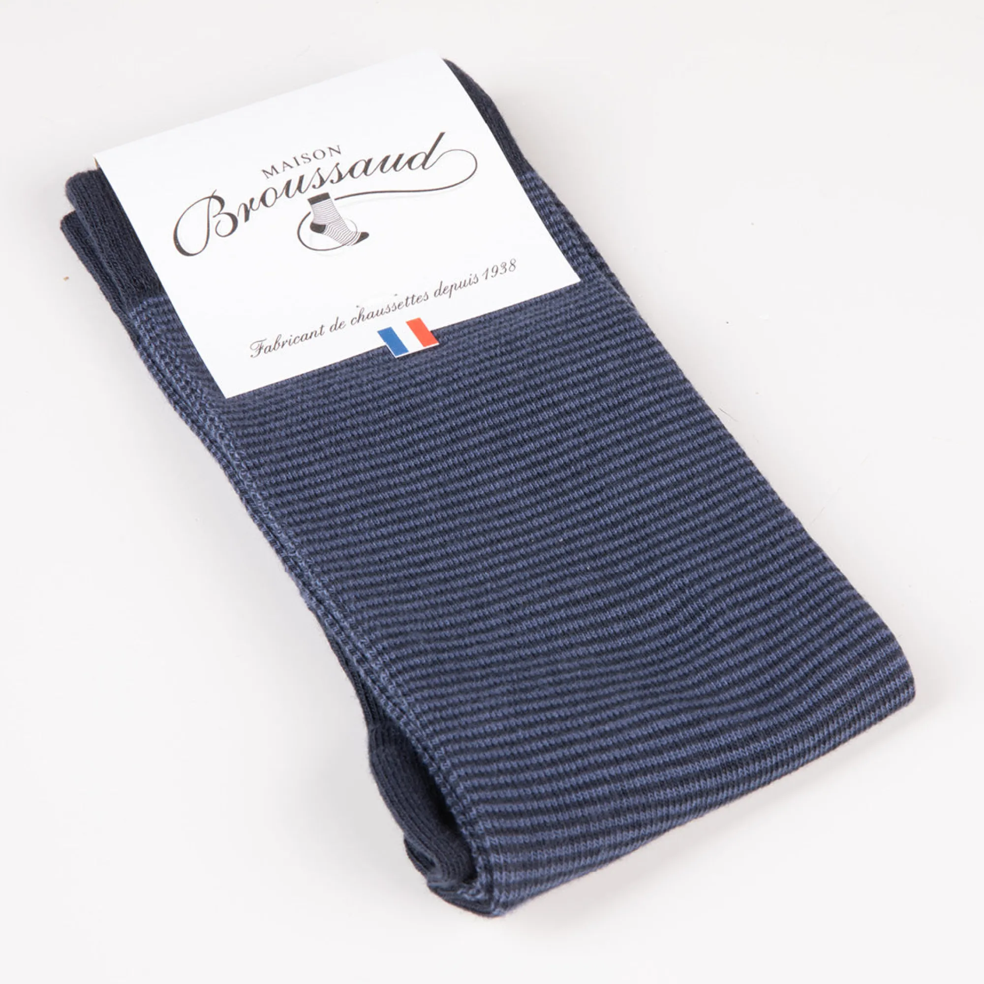 Chaussettes | A Rayures<Maison Broussaud Les Millerayes Marine-Bleu Marine Bleu