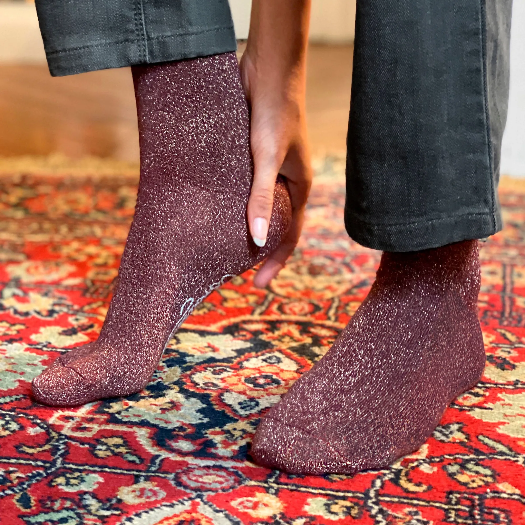 Chaussettes Courtes | A Paillettes<Maison Broussaud Les Roulottées Bordeaux Bordeaux Brillo