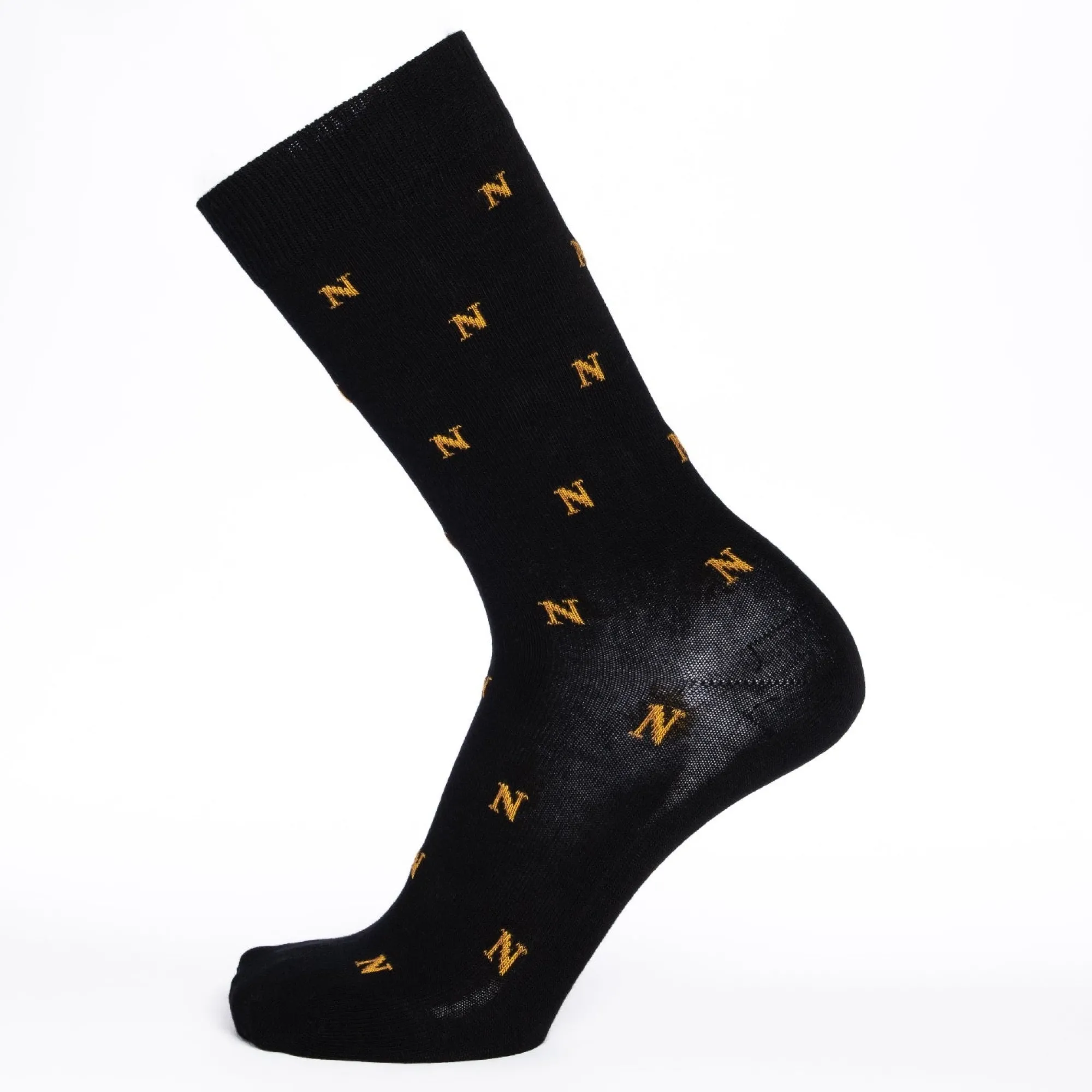 Chaussettes | Chaussettes<Maison Broussaud Napoléon - "N" allover Noir