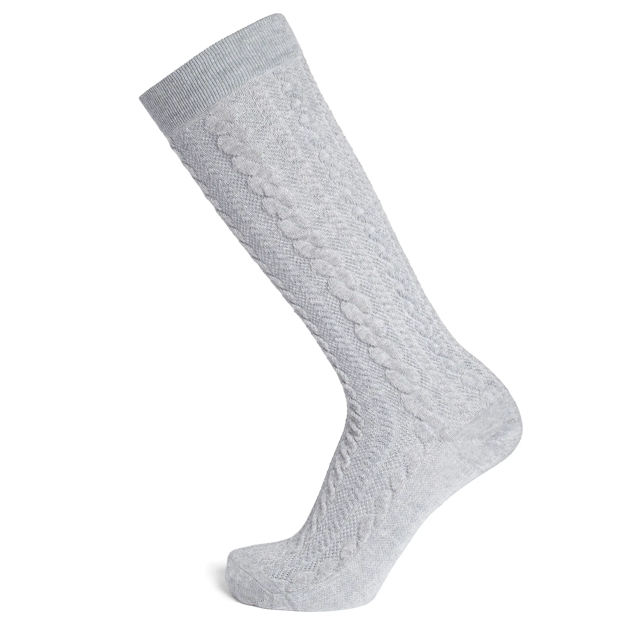 Chaussettes Hautes | Unies<Maison Broussaud Torsades Gris